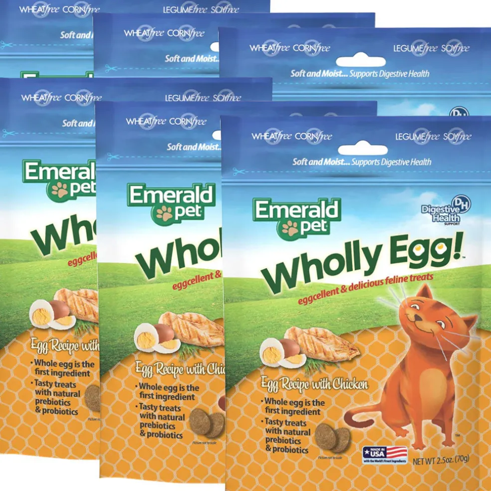 Emerald Pet Wholly Egg Recipe with Chicken Cat Treats, 2.5-oz