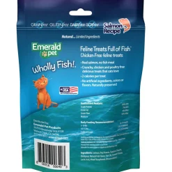 Emerald Pet Wholly Fish! Salmon Recipe Grain-Free Crunchy Cat Treats (3 oz)