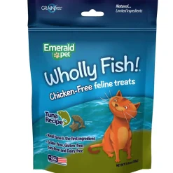 Emerald Pet Wholly Fish! Tuna Recipe Grain-Free Crunchy Cat Treats (3 oz)