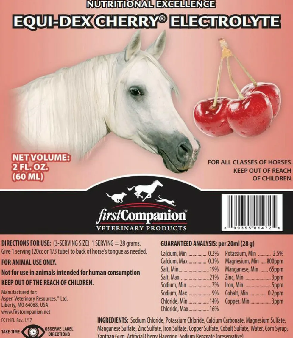 Equi-Dex Cherry Electrolyte Paste for Horse (2 oz)