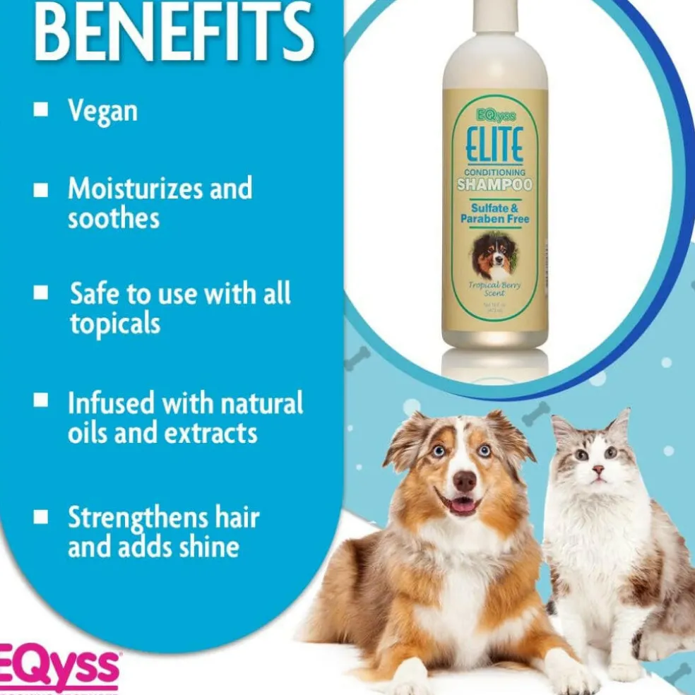 EQyss Elite Conditioning Shampoo Tropical Berry Scent for Pets (16 oz)
