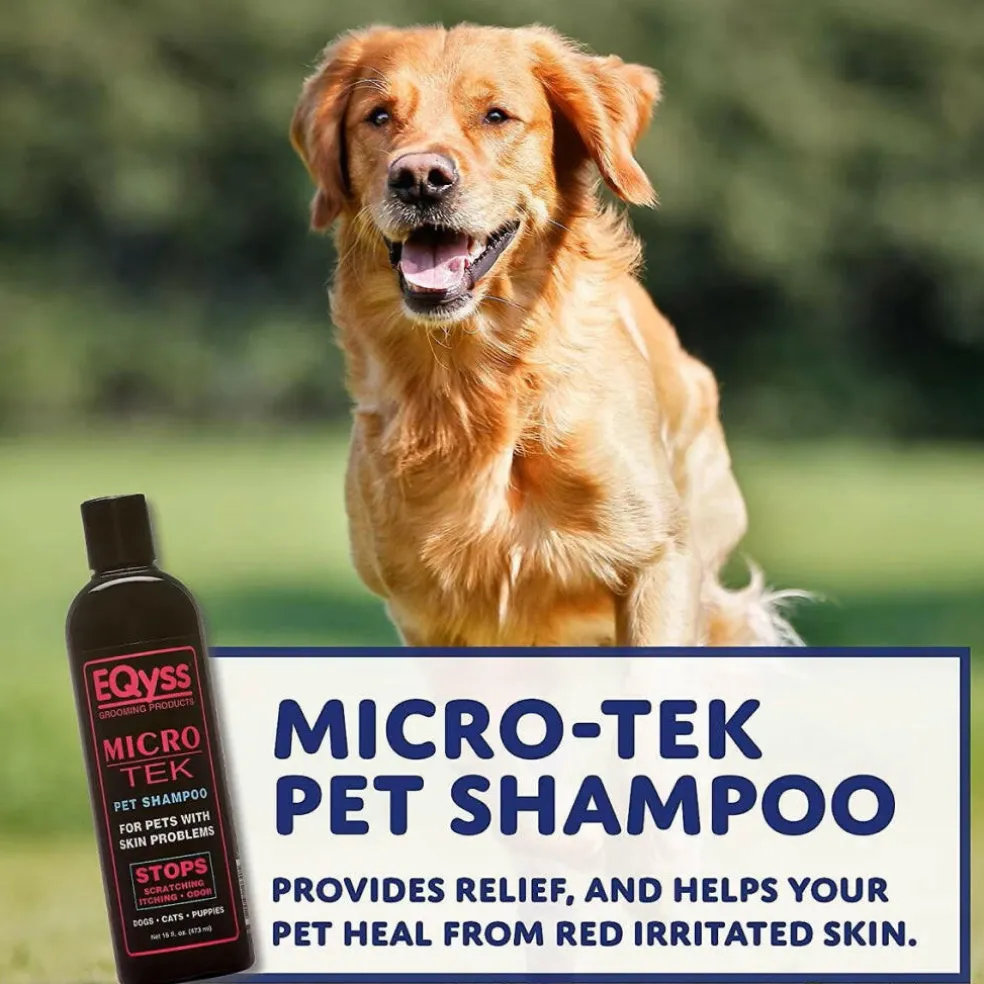 EQyss Grooming Products Micro-Tek Dog, Cats & Puppies Shampoo (16 oz)