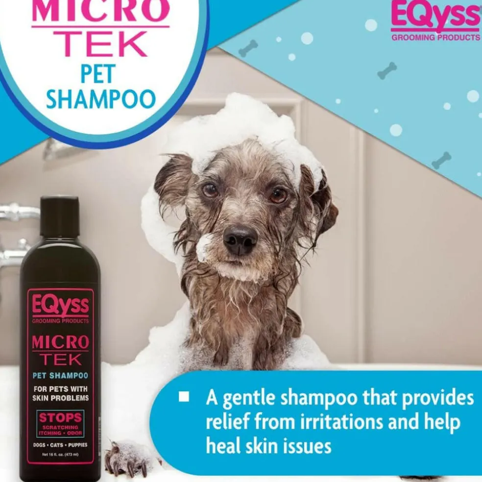 EQyss Grooming Products Micro-Tek Dog, Cats & Puppies Shampoo (16 oz)