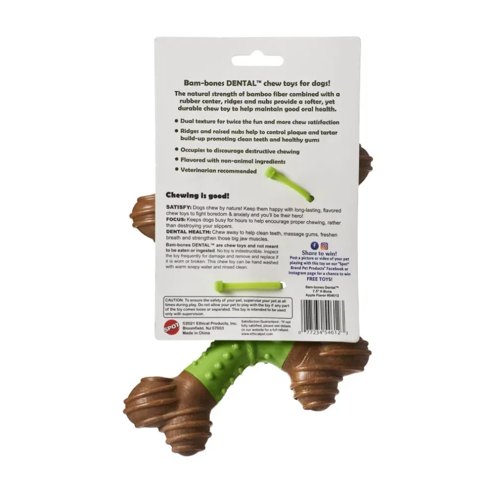 Ethical Bambone Dental X-Bone Apple Toy For Dog