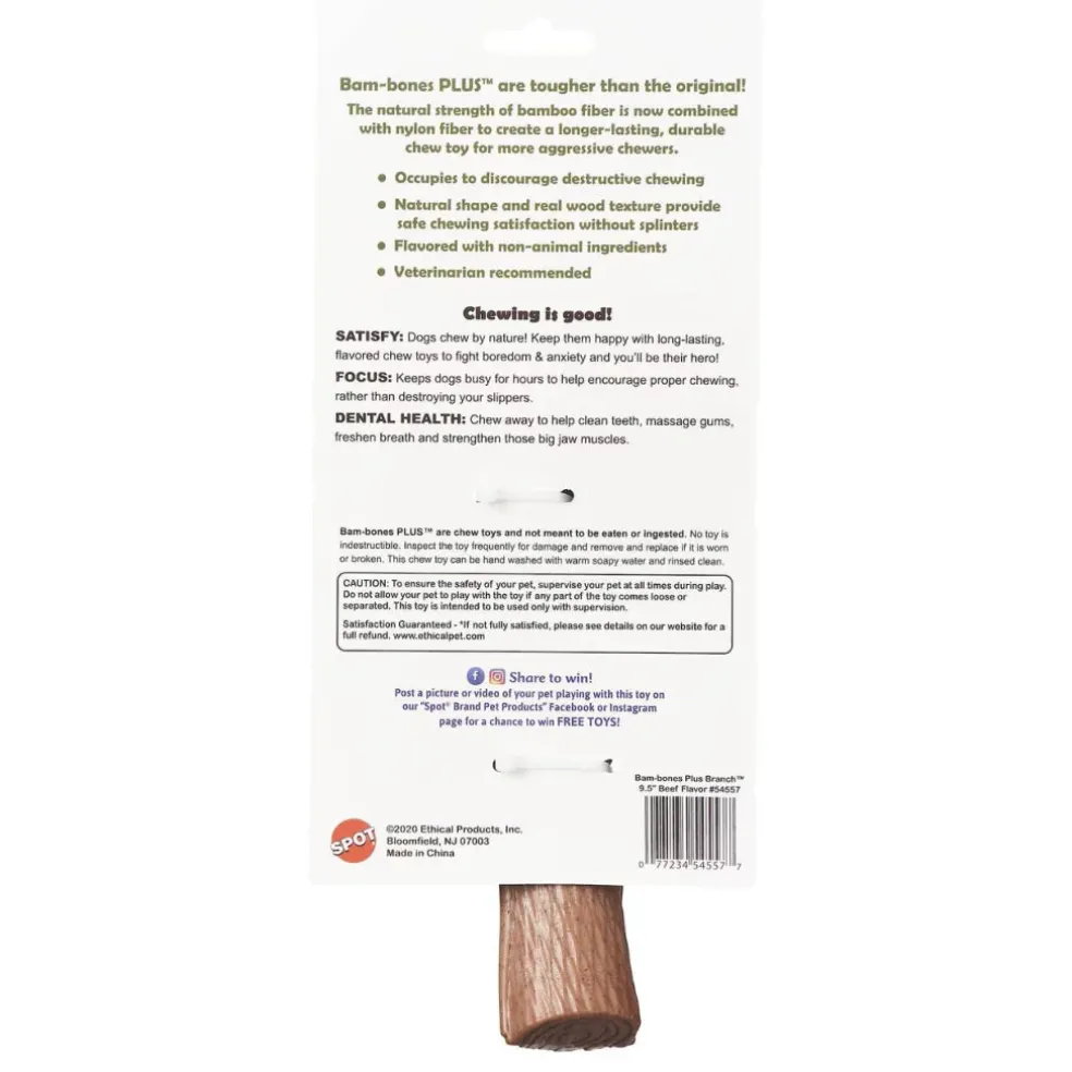 Ethical Bambone Plus Branch Beef Toy For Dog (9.5")