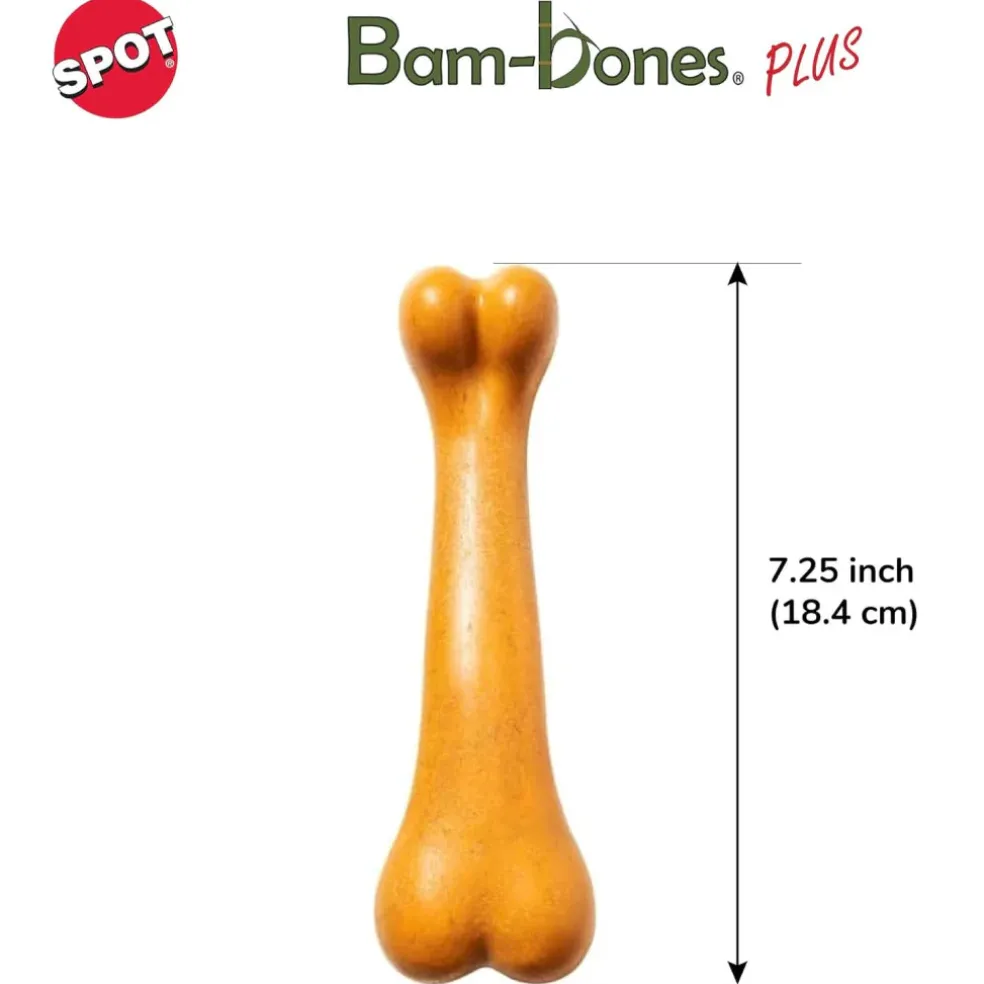 Ethical Bambone Plus Dino Bone Peanut Butter Toy For Dog (7.25")