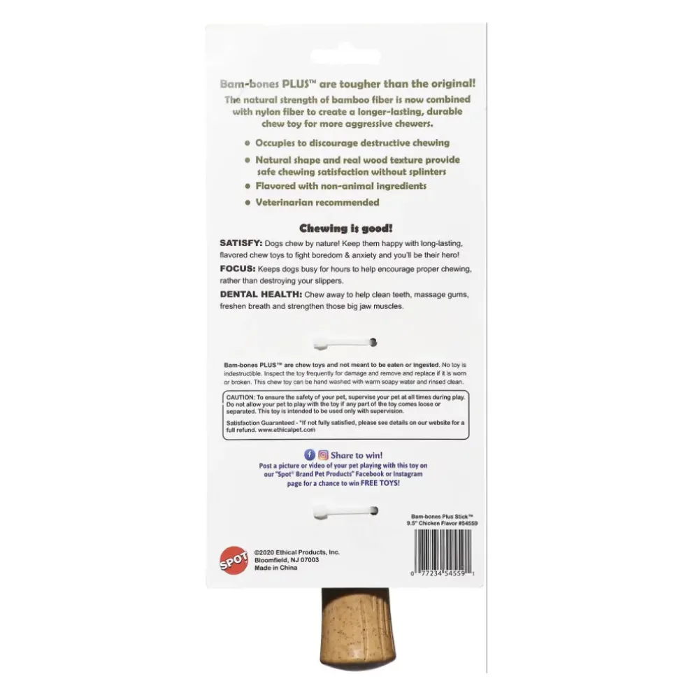 Ethical Bambone Plus Stick Chicken Toy For Dogs (9.5")