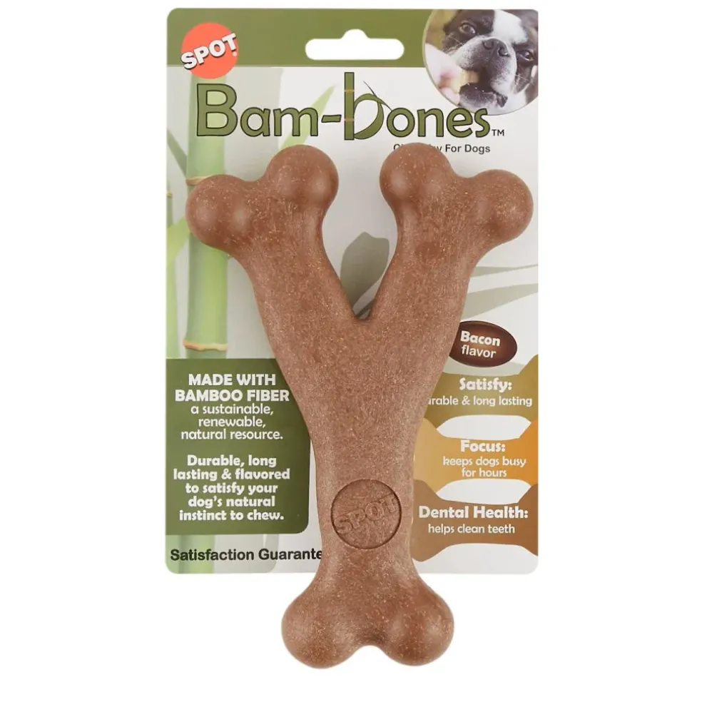 Ethical Bambone Wish Bone Bacon Toy For Dog (7")
