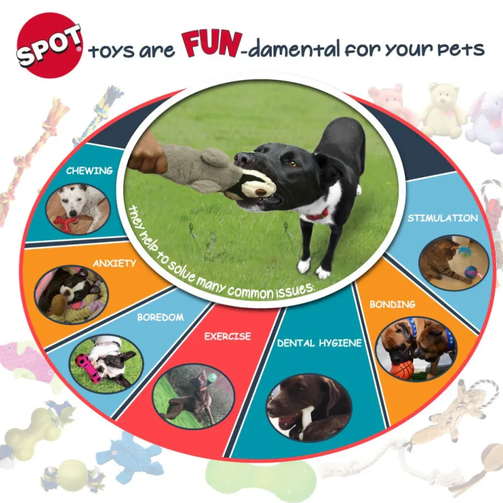 Ethical Dura-Fuse Leather Bone Toy For Dogs