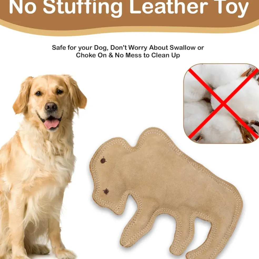Ethical Dura-Fuse Leather Buffalo Toy For Dogs