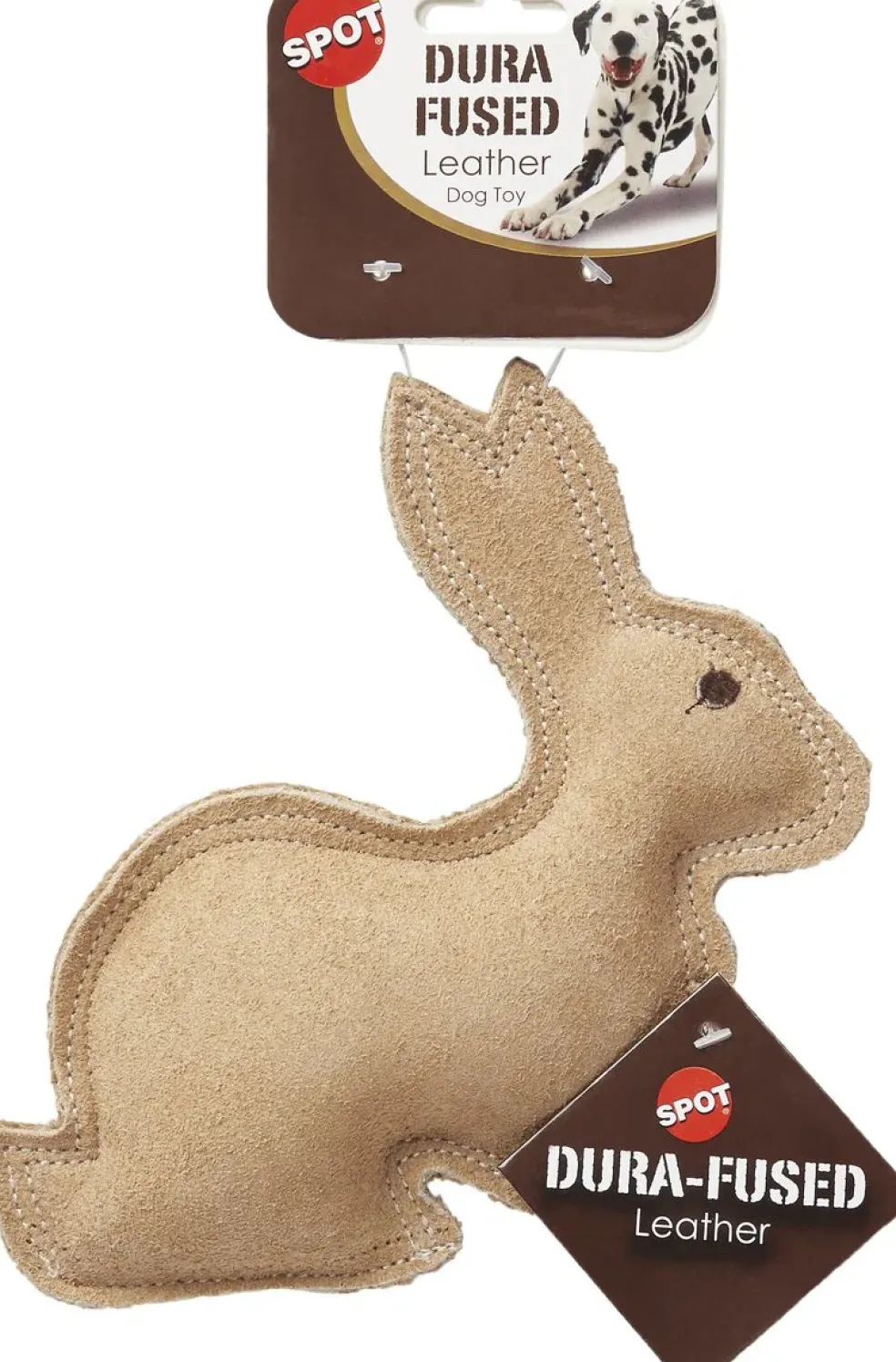 Ethical Dura-Fuse Leather Rabbit Dog Toy