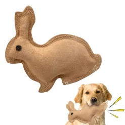 Ethical Dura-Fuse Leather Rabbit Dog Toy