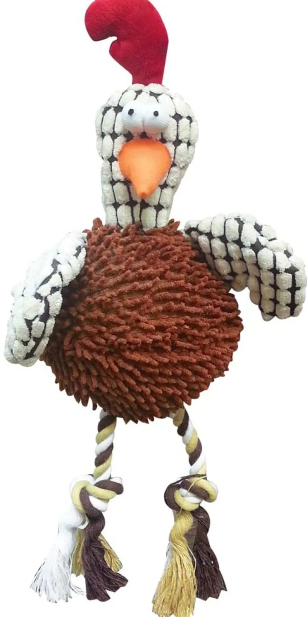 Ethical Giggler Plush Chicken Dog Toy, Assorted Colors