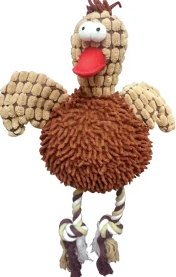 Ethical Giggler Plush Chicken Dog Toy, Assorted Colors
