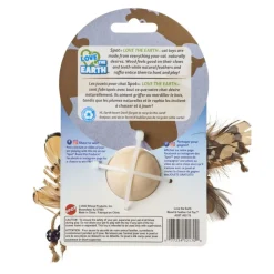 Ethical Love the Earth Wood & Feather Toy For Cats, Assorted Colors