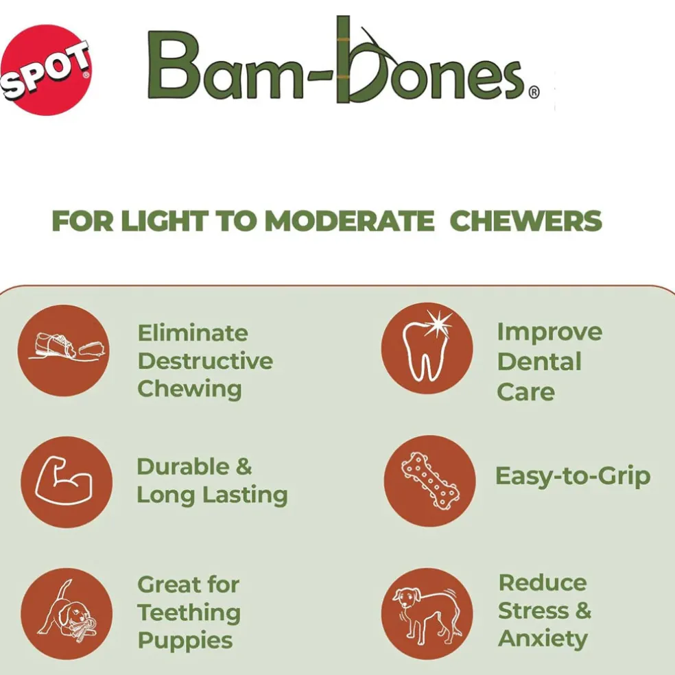 Ethical Pet Bam-bones Bacon Flavored Wish Bone for Dogs