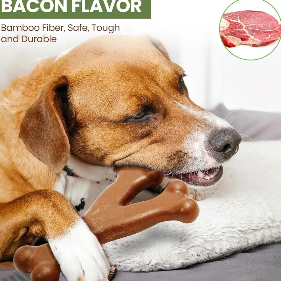 Ethical Pet Bam-bones Bacon Flavored Wish Bone for Dogs