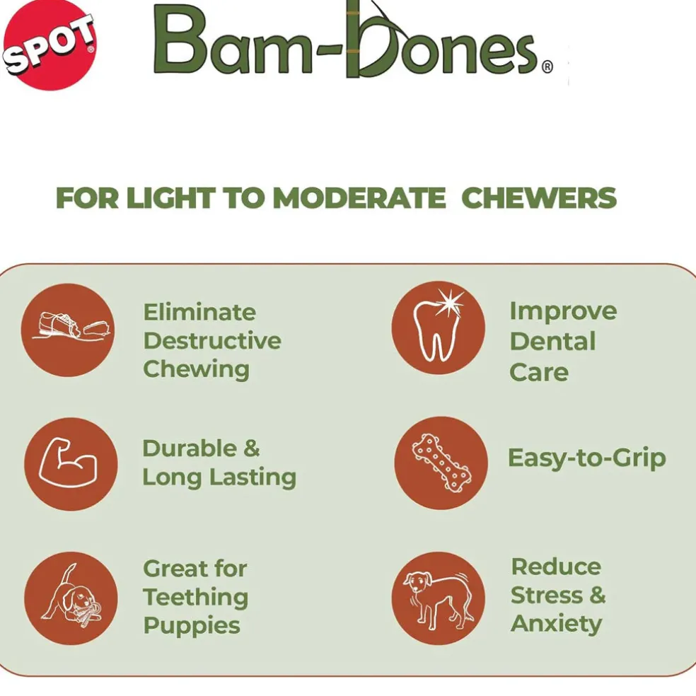 Ethical Pet Bam-Bones Bacon Flavor Chew Toy for Dogs