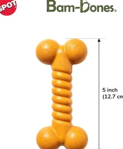 Ethical Pet Bam-Bones Twist Bone Peanut Butter Flavored Dog Chew Toy, 5
