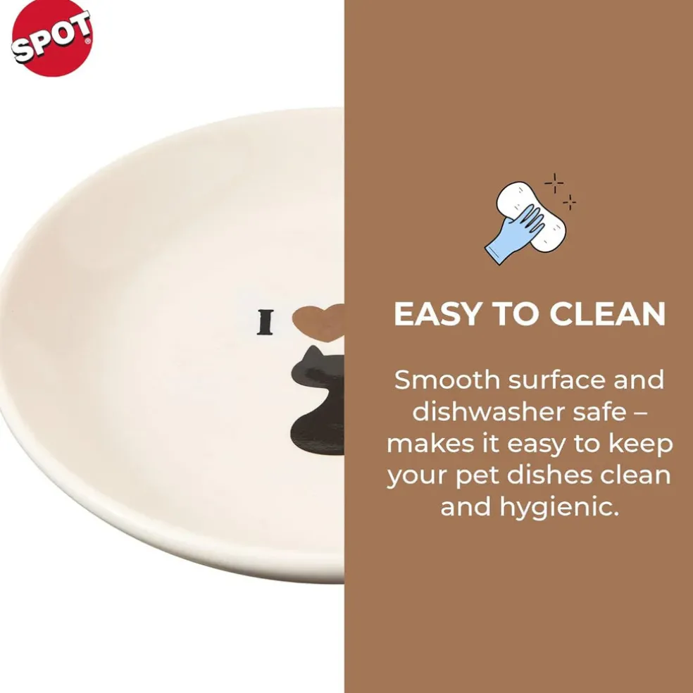 Ethical Pet I Love Cats Cat Saucer, 5"