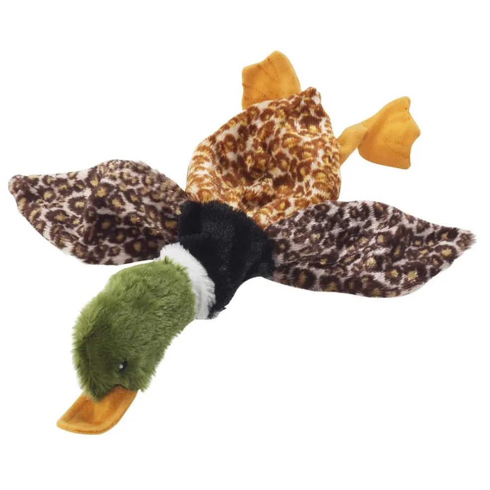 Ethical Pet Skinneeez Barnyard Series Stuffing-Free Plus Mallard Duck Toy for Dogs, assorted colors