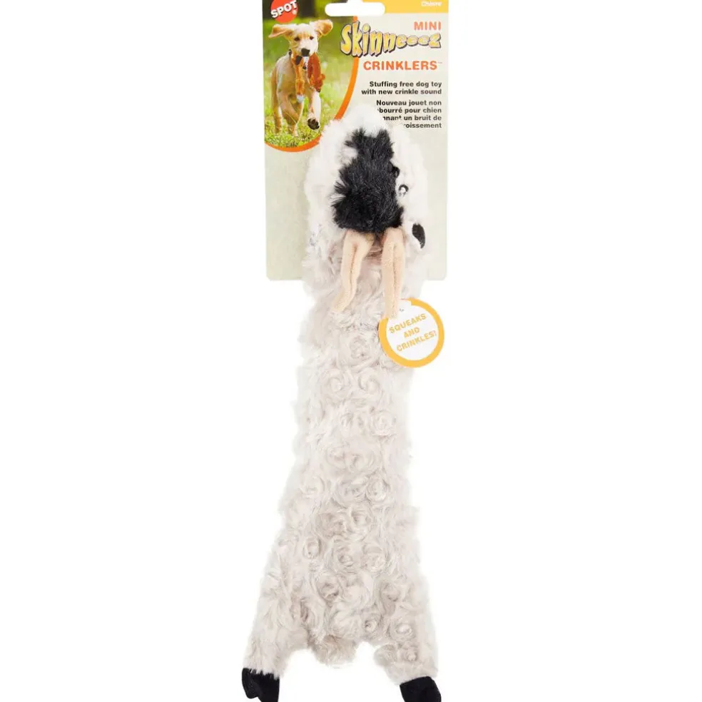 Ethical Pet Skinneeez Crinklers Goat Stuffing-Free Squeaky Plush Dog Toy