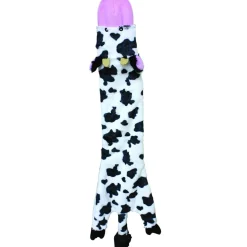 Ethical Pet Skinneeez Crinklers Cow Stuffing-Free Squeaky Plush Dog Toy
