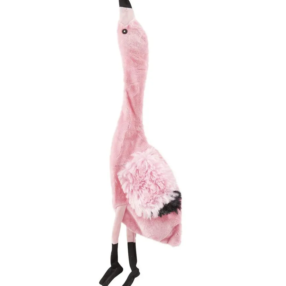 Ethical Pet Skinneeez Exotic Series Pink Flamingo Stuffing-Free Plush Dog Toy