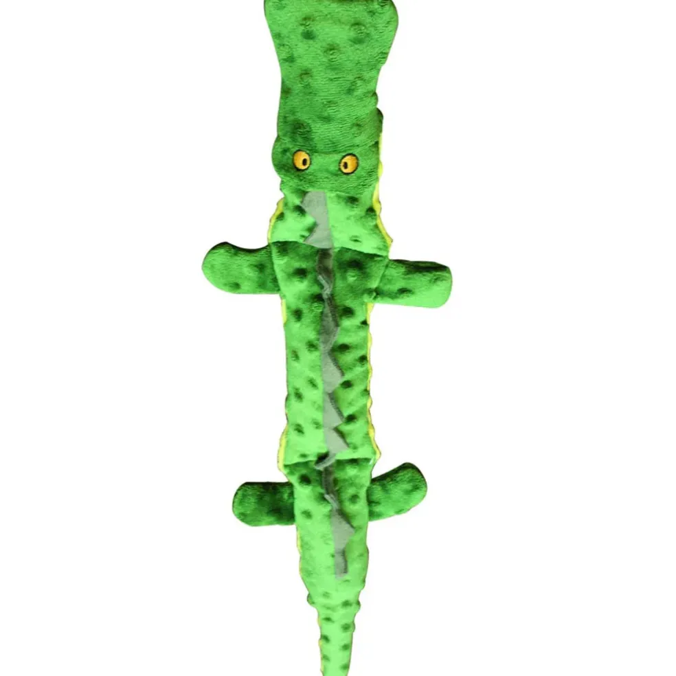 Ethical Pet Skinneeez Extreme 3-Squeaker Stuffing-Free Green Crocodile Toy for Dogs (25")