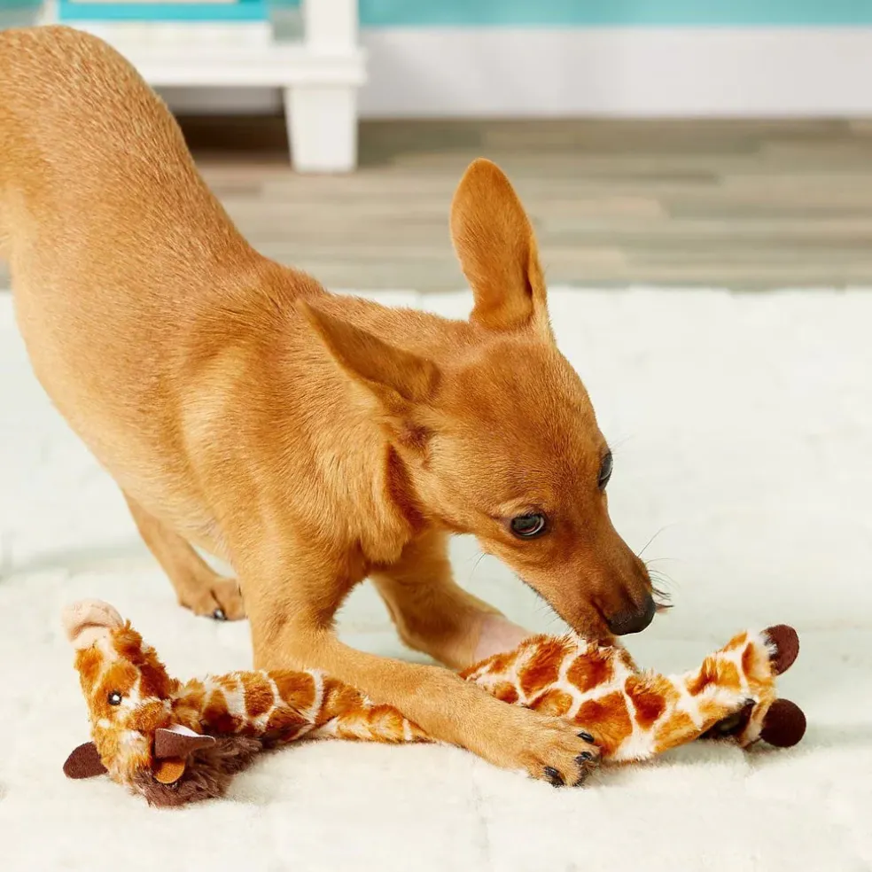 Ethical Pet Skinneeez Outback Giraffe Stuffing-Free Plush Dog Toys