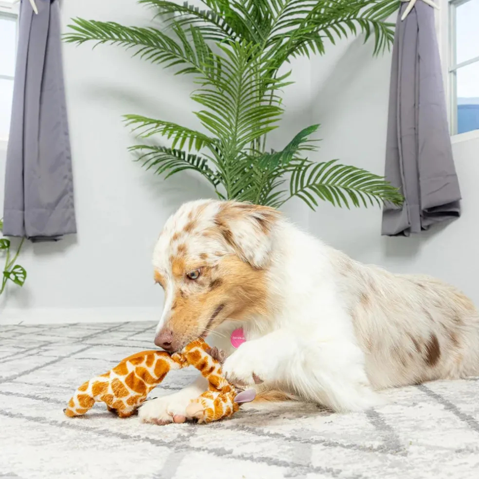 Ethical Pet Skinneeez Outback Giraffe Stuffing-Free Plush Dog Toys