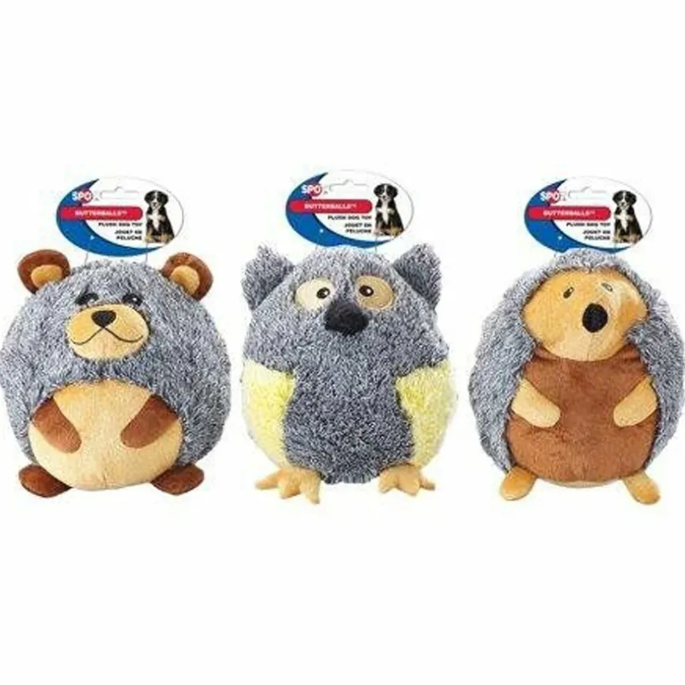 Ethical Pet Spot Butterballs Forest Dog Toy, 4-Inch, Assorted