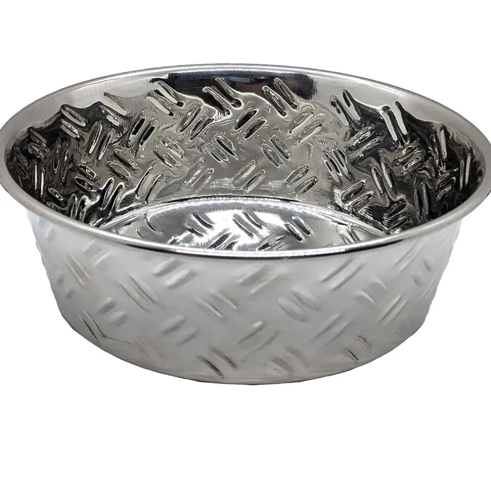Ethical Pet Spot Criss-Cross Stainless Steel No-Skid Dog Bowl