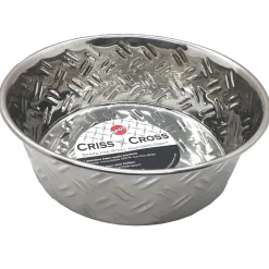 Ethical Pet Spot Criss-Cross Stainless Steel No-Skid Dog Bowl