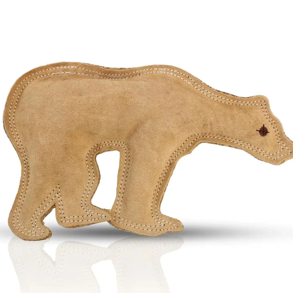 Ethical Pet Spot Dura-Fused Leather Dog Toy Bear, Large