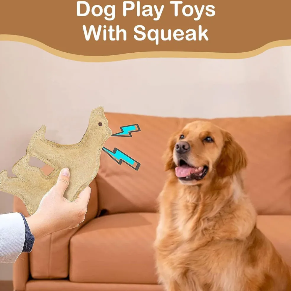 Ethical Pet Spot Dura-Fused Leather Dog Toy Bear, Large