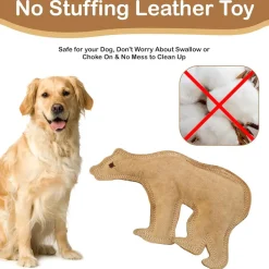 Ethical Pet Spot Dura-Fused Leather Dog Toy Bear, Large