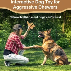 Ethical Pet Spot Dura-Fused Leather Dog Toy Bear, Large