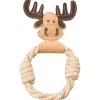 Ethical Pet Spot Dura-Fused Leather Animal Forest Ring Dog Toy, Character Varies
