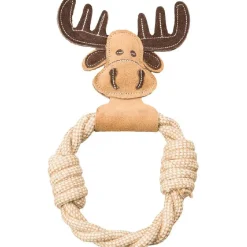 Ethical Pet Spot Dura-Fused Leather Animal Forest Ring Dog Toy, Character Varies