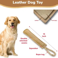 Ethical Pet Spot Dura-Fused Leather Retriever Dog Toy