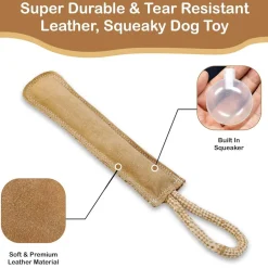 Ethical Pet Spot Dura-Fused Leather Retriever Dog Toy