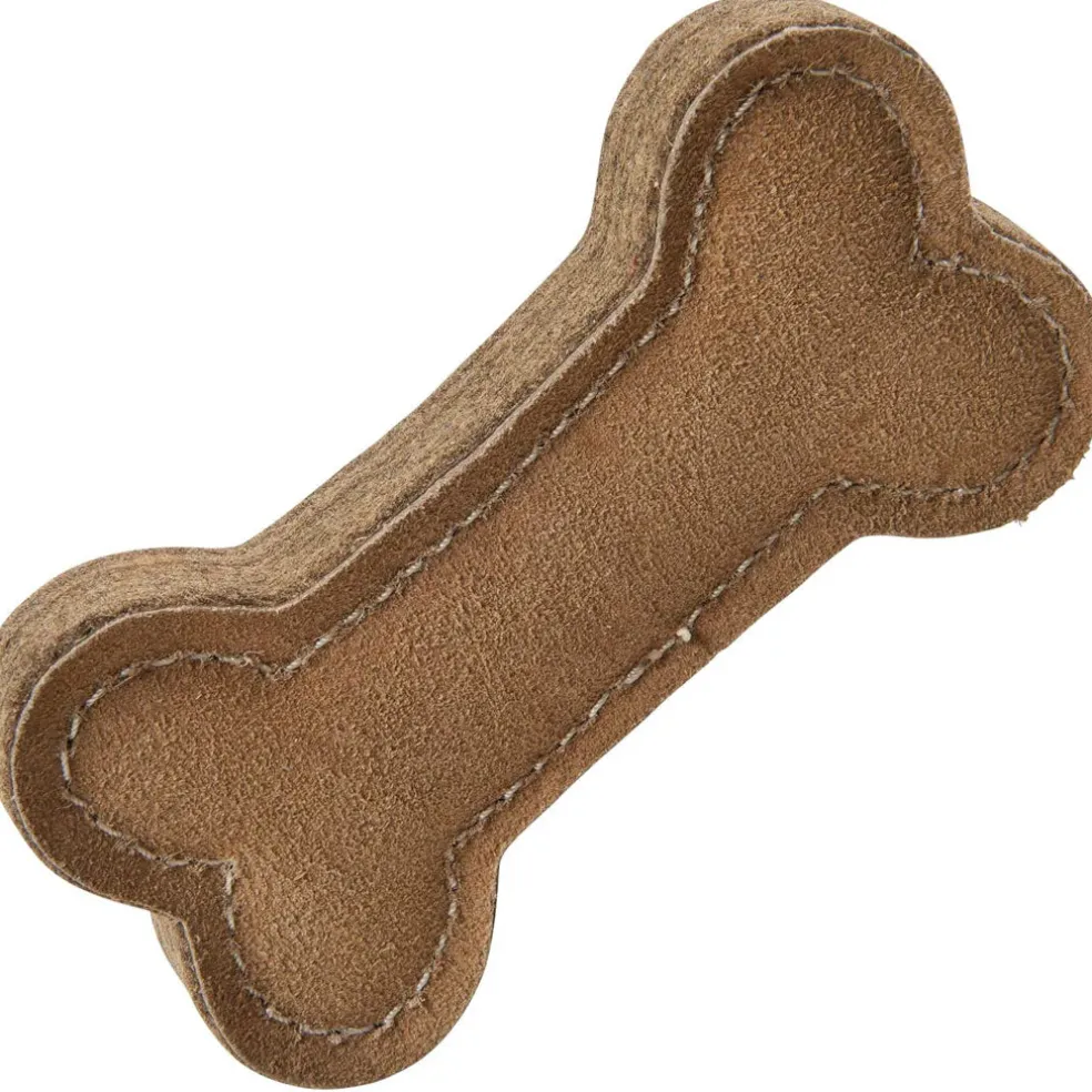 Ethical Pet Spot Dura-Fused Leather Bone Dog Toy, 9"