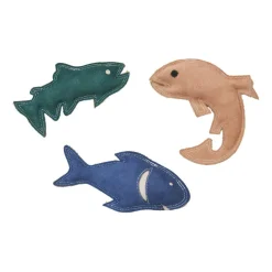 Ethical Pet Spot Dura-fuse Leather Fish Dog Toy, Character Varies, 7", 1-count