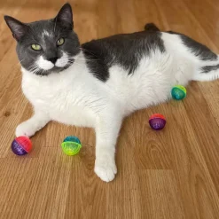 Ethical Pet Spot Shimmer Ball Cat Toy Multi-Color, 4-count