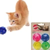 Ethical Pet Spot Slotted Balls Cat Toy Multi-Color, 4-count
