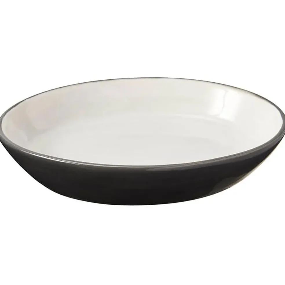 Ethical Pet Spot 2-Tone Oval Cat Dish Grey, 6"