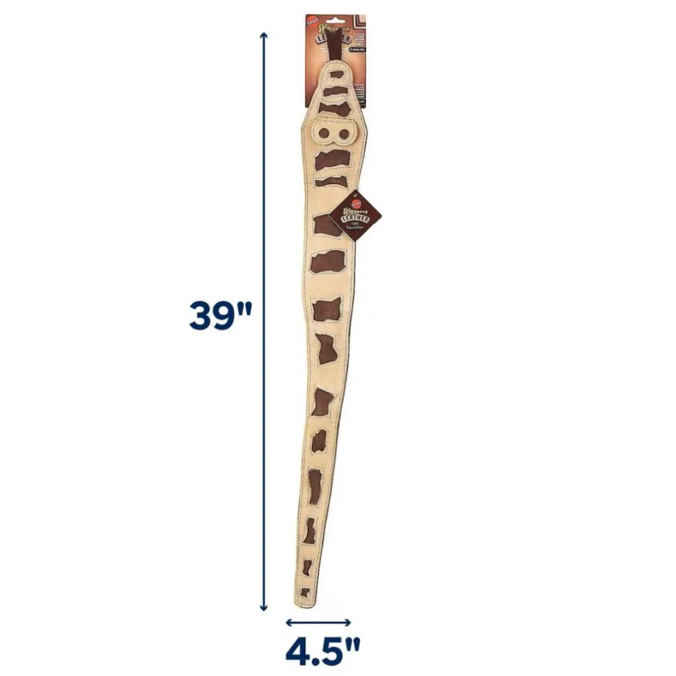 Ethical Skinneeez Leather Snake Toy For Dogs