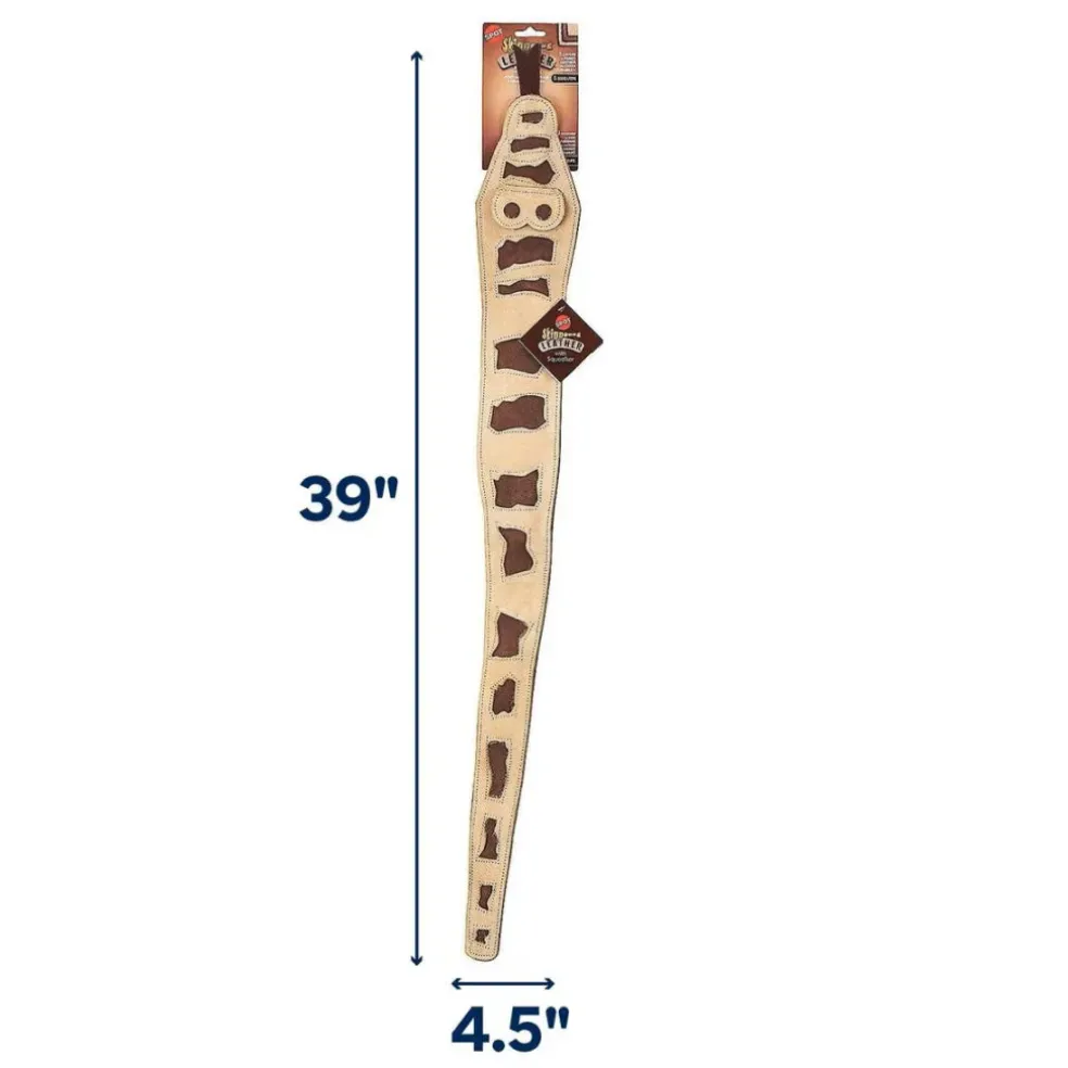 Ethical Skinneeez Leather Snake Toy For Dogs