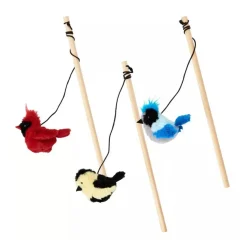 Ethical Songbird Teaser Wand Toy for Cats, Assorted Characters